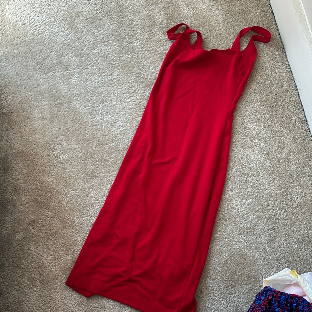 Zara dress red midi